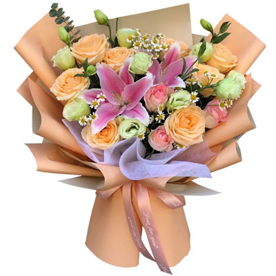 商丘11朵玫瑰桔梗百合，陪你每个季节